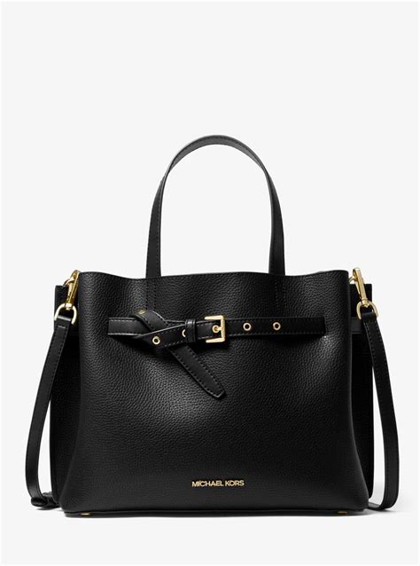 michael kors emily black and white tote|michael kors go bag.